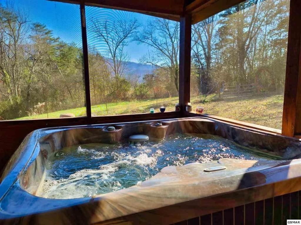 סביירוויל Beautiful View! Log Cabin,Fireplace,Hot Tub,Arcade,Pool,Fishing מראה חיצוני תמונה